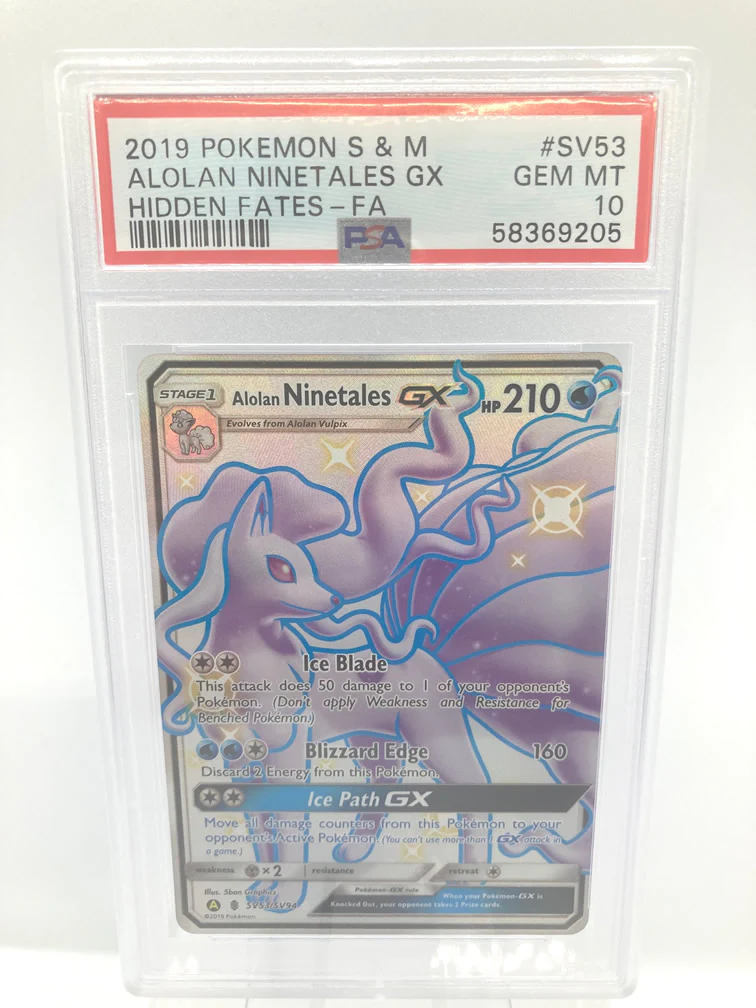 Alolan Ninetales GX SV53/SV94 PSA 10 Gem Mint Graded Pokemon Card