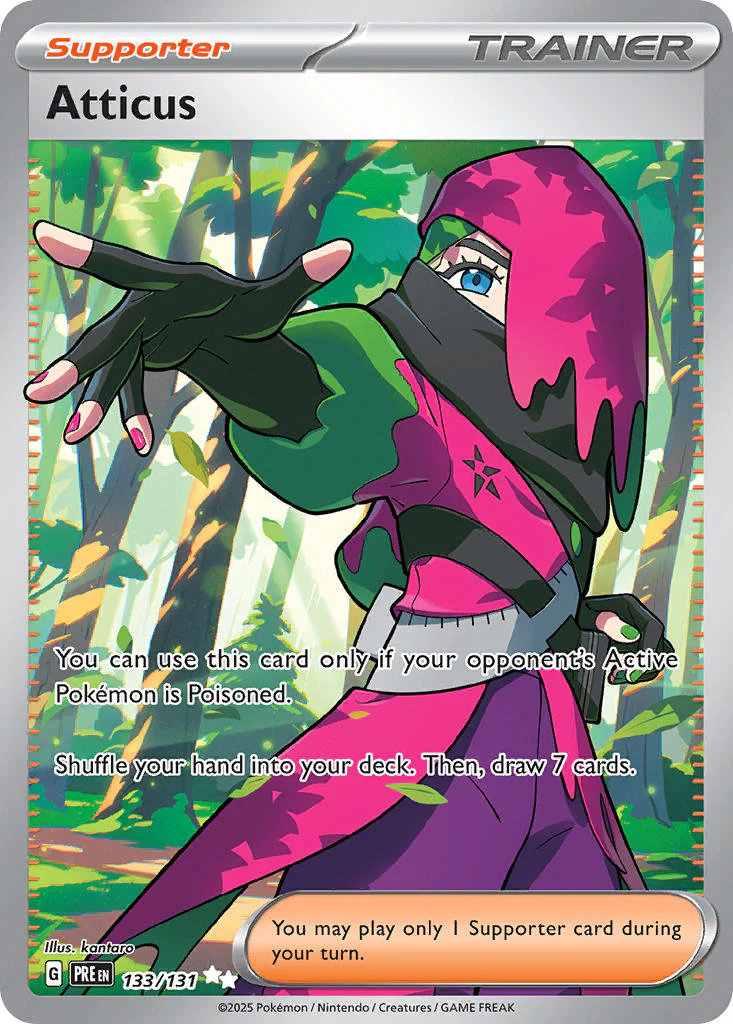 Atticus 133/131 Ultra Rare Pokemon Card (Scarlet & Violet Prismatic Evolutions)