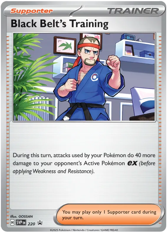Black Belt's Training SVP220 Pokemon Promo Card (SV Promo Series)