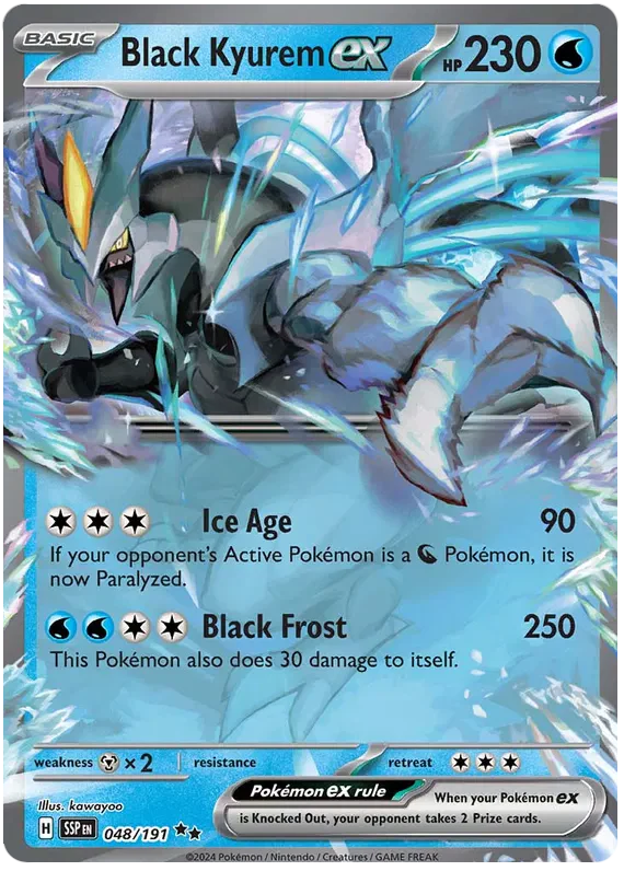 Black Kyurem ex 048/191 Double Rare Pokemon Card (Scarlet & Violet Surging Sparks)