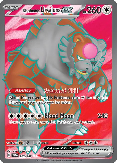 Bloodmoon Ursaluna ex 202/167 Ultra Rare Pokemon Card (SV Twilight Masquerade)