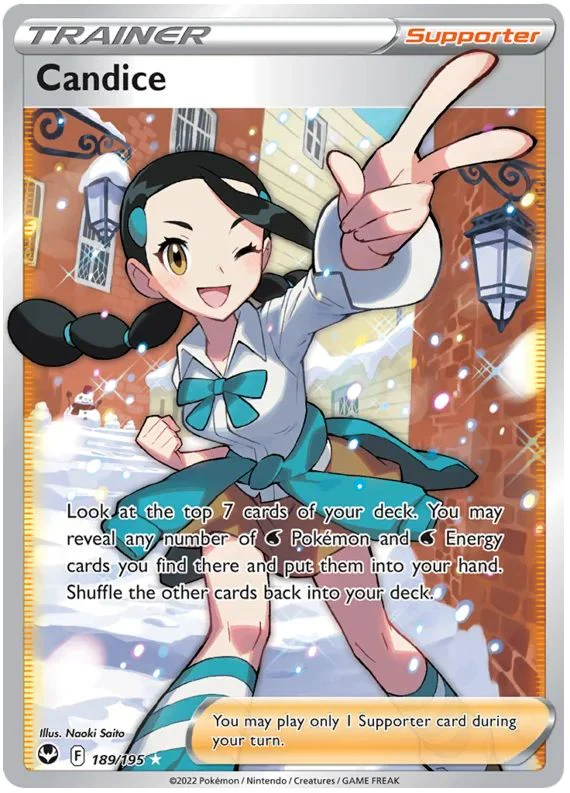 Candice 189/195 Rare Ultra Pokemon Card (SWSH Silver Tempest)