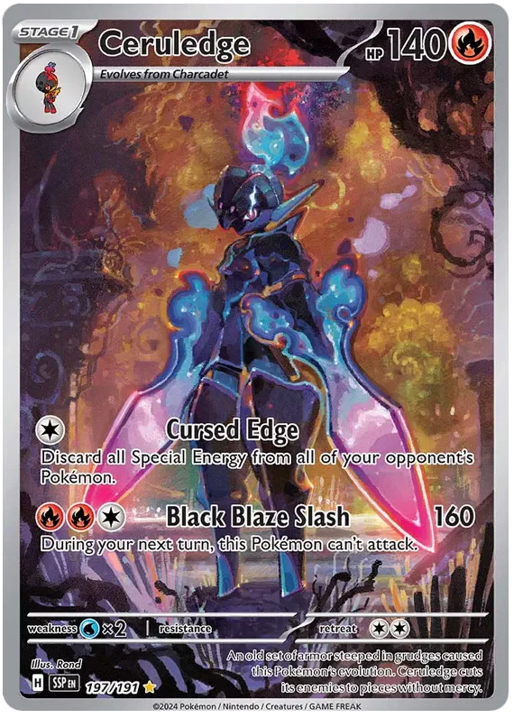 Ceruledge 197/191 Illustration Rare Pokemon Card (Scarlet & Violet Surging Sparks)