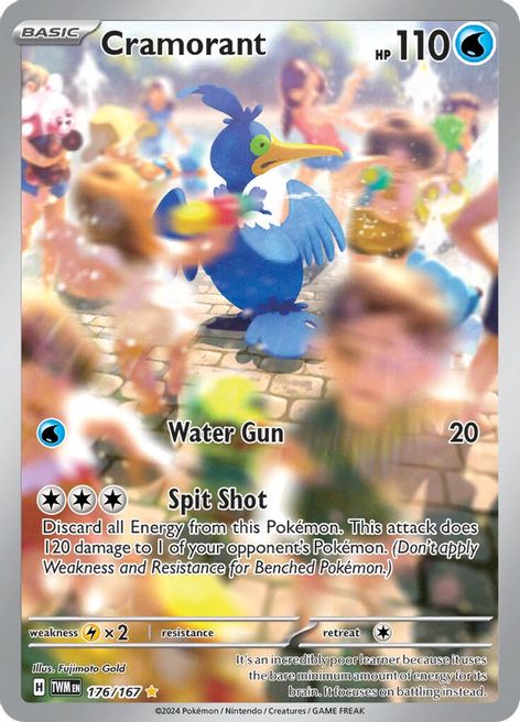Cramorant 176/167 Illustration Rare Pokemon Card (SV Twilight Masquerade)