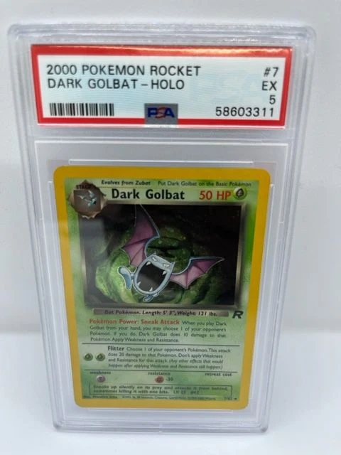 Dark Golbat 7/82 PSA 5 Graded Rare Pokemon Card (2000 Pokemon Rocket)