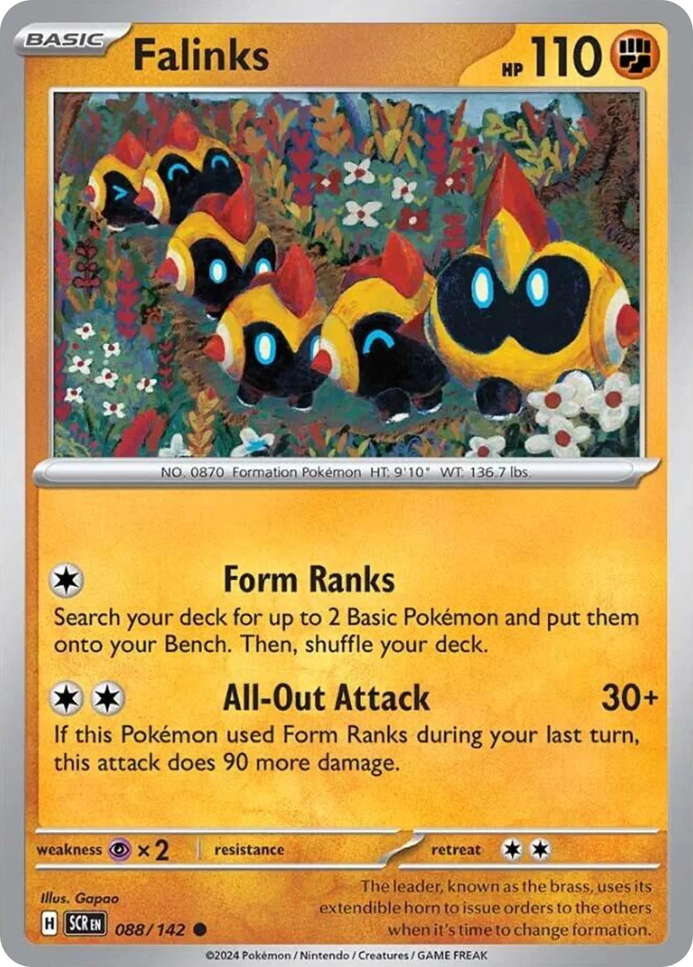 Falinks 088/142 Common Pokemon Card (SV Stellar Crown)
