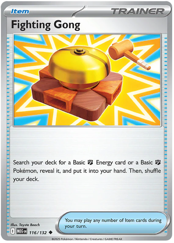 Fighting Gong 116/132 Uncommon Pokemon Card (Mega Evolution Base Set ME01)
