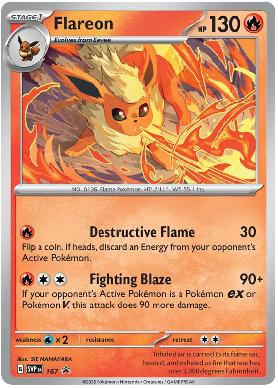 Flareon SVP167 Pokemon Promo Card (SV Promo Series)