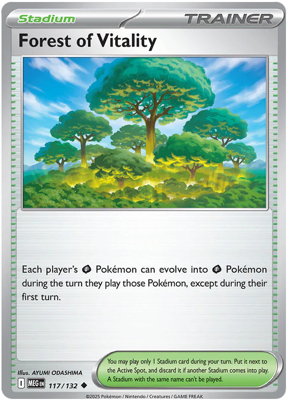 Forest of Vitality 117/132 Uncommon Pokemon Card (Mega Evolution Base Set ME01)