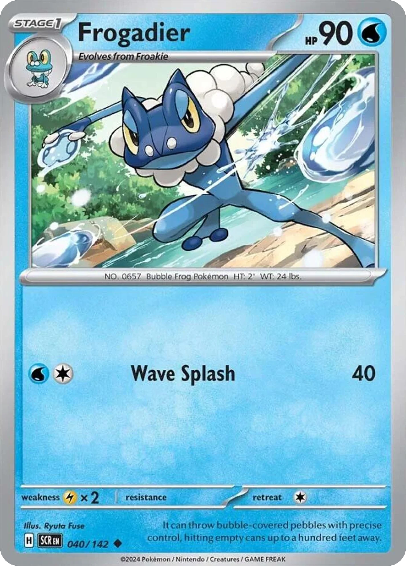 Frogadier 040/142 Uncommon Reverse Holo Pokemon Card (SV Stellar Crown)