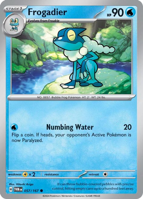 Frogadier 057/167 Common Reverse Holo Pokemon Card (SV Twilight Masquerade)