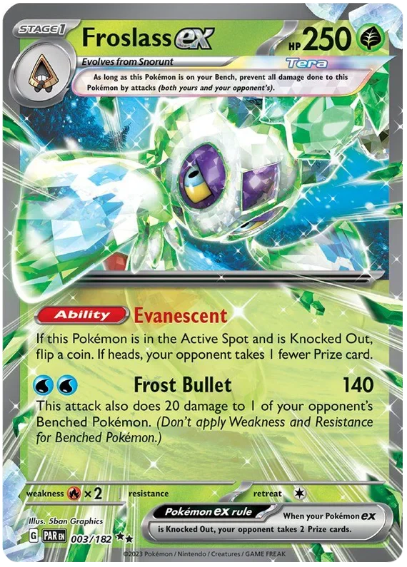 Froslass ex 003/182 Double Rare Pokemon Card (SV04 Paradox Rift)