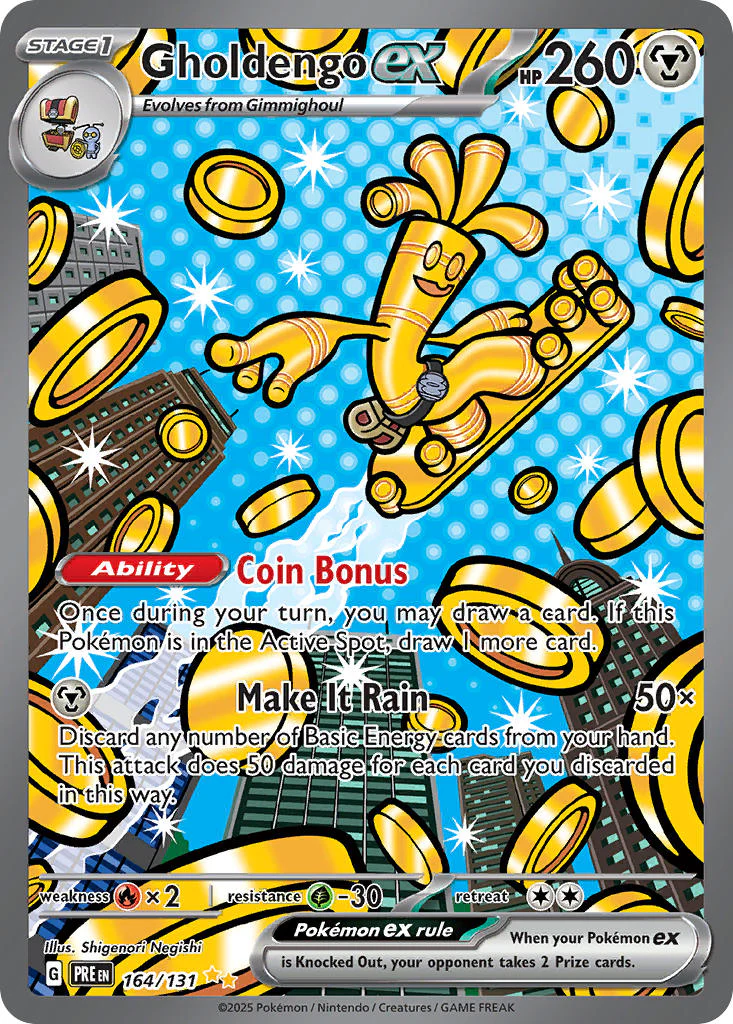 Gholdengo ex 164/131 Special Illustration Rare Pokemon Card (Scarlet & Violet Prismatic Evolutions)