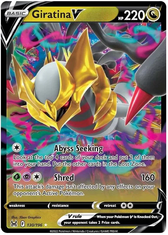 Giratina V 130/196 Ultra-Rare Rare Pokemon Card (Sword & Shield Lost Origin)