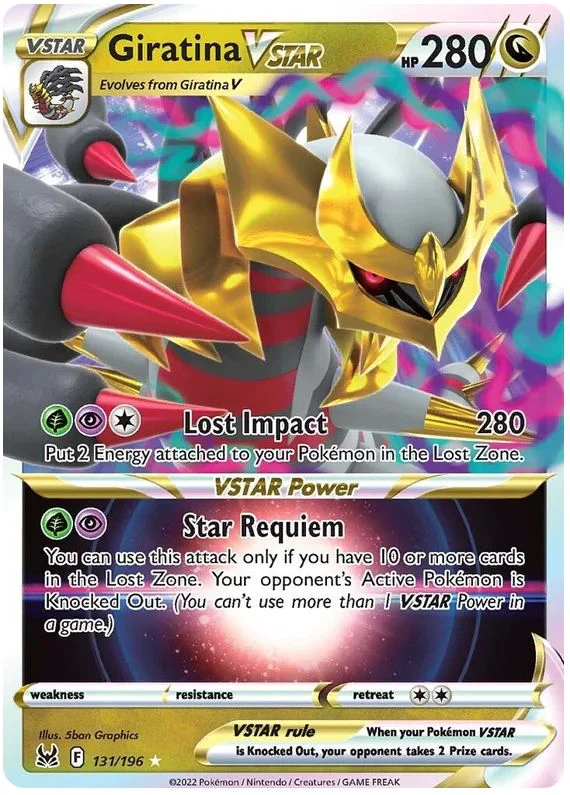 Giratina VSTAR 131/196 Rare VSTAR Pokemon Card (Sword & Shield Lost Origin)