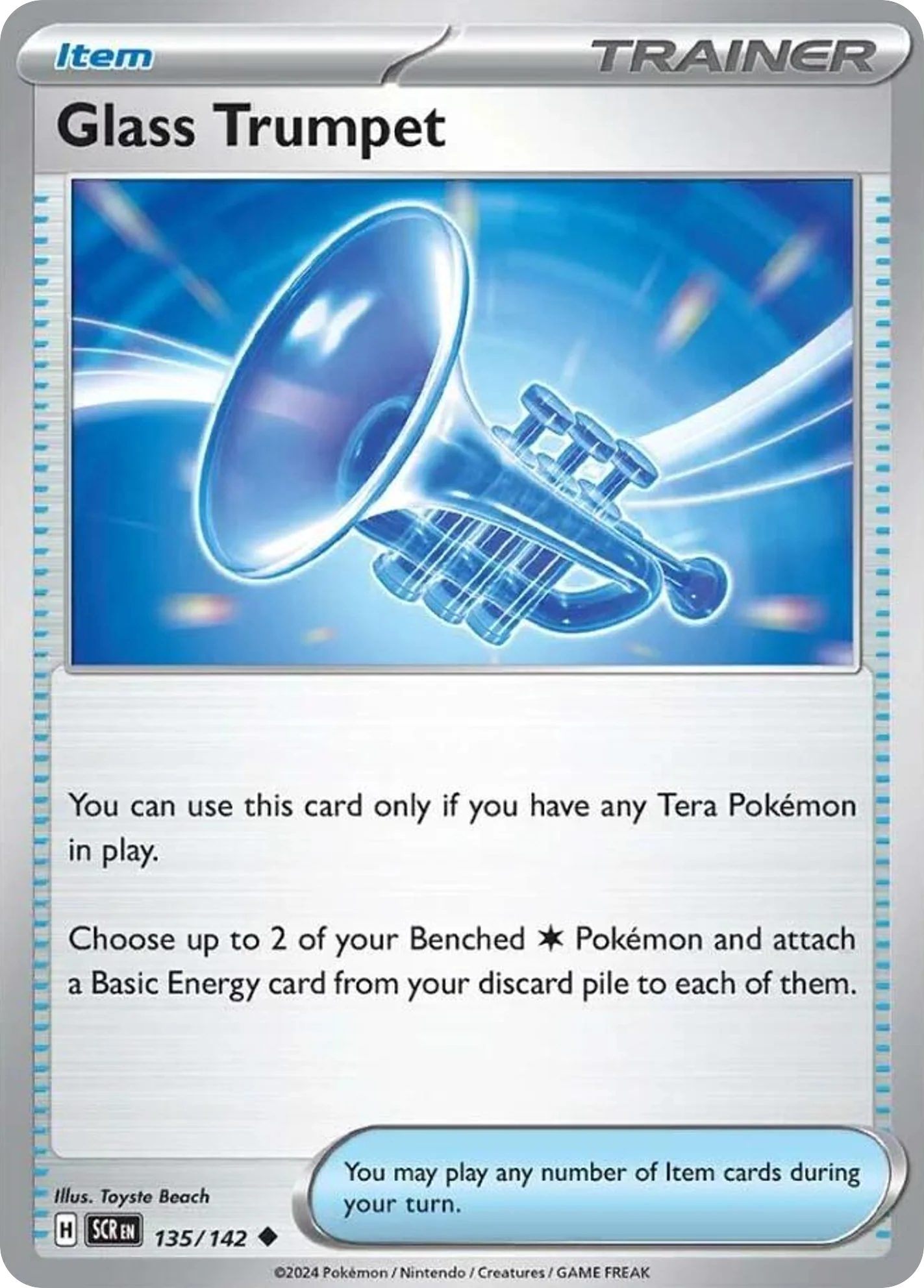 Glass Trumpet 135/142 Uncommon Pokemon Card (SV Stellar Crown)
