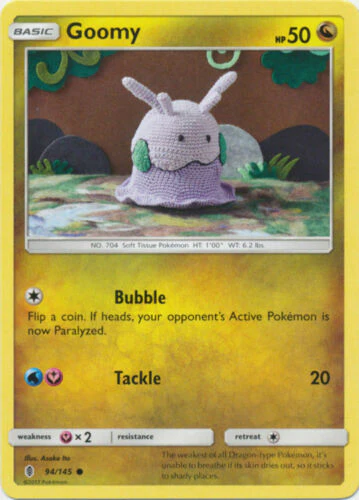 Goomy 94/145 Common Pokemon Card (SM Guardians Rising)