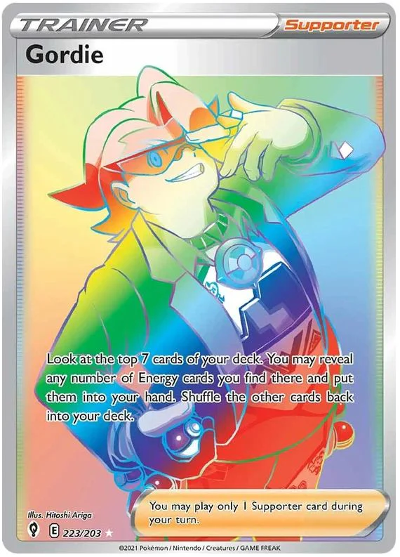 Gordie 223/203 Secret Rare Pokemon Card (SWSH Evolving Skies)
