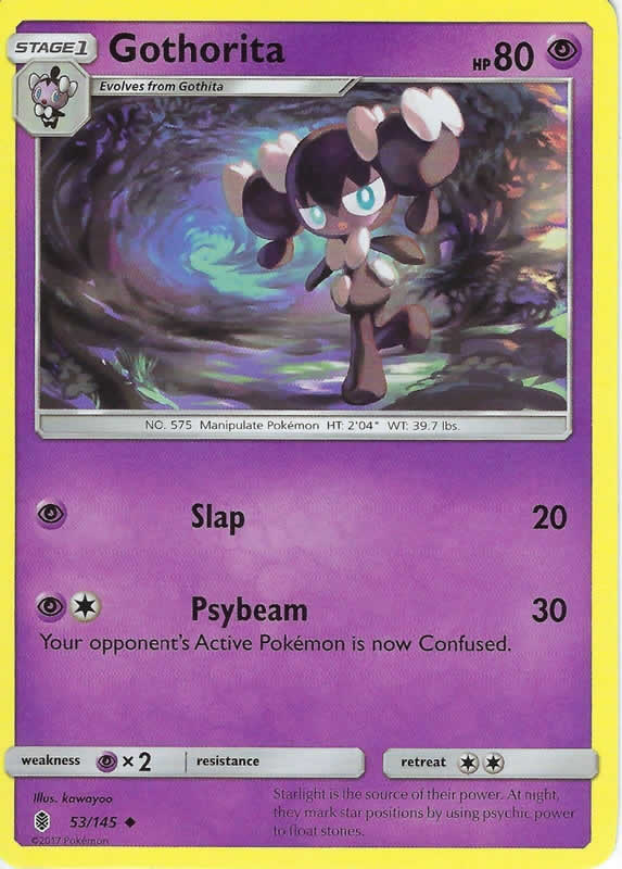Gothorita 53/145 Uncommon Pokemon Card (SM Guardians Rising)