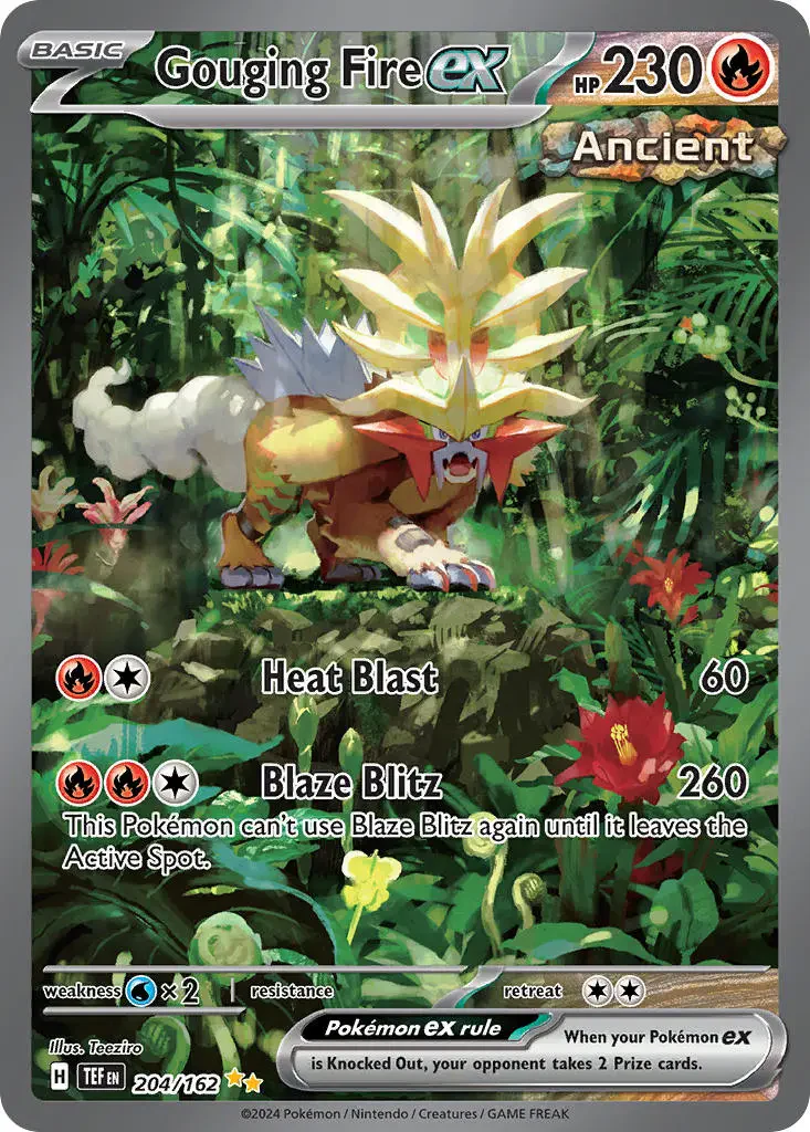 Gouging Fire ex 204/162 Special Illustration Rare Pokemon Card (SV Temporal Forces)