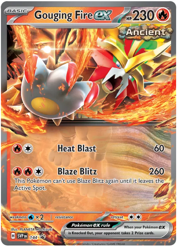 Gouging Fire ex SVP144 Pokemon Promo Card (SV Promo Series)