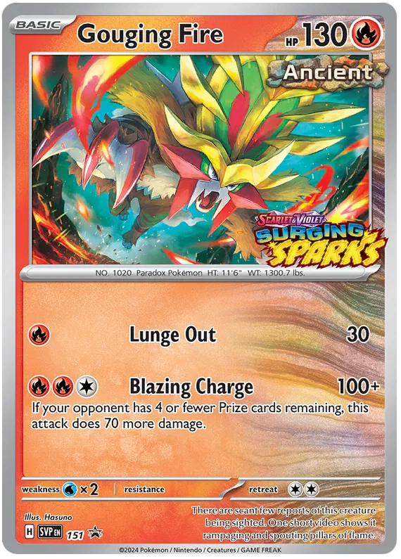 Gouging Fire SVP151 Pokemon Promo Card (SV Promo Series)