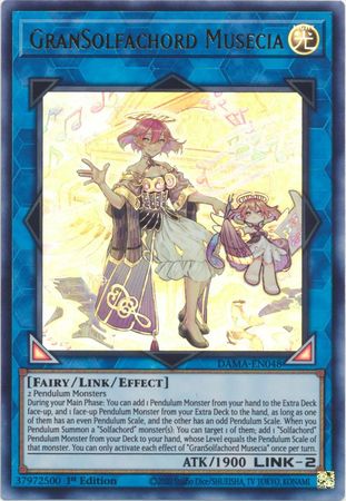 GranSolfachord Musecia DAMA-EN048 Ultra Rare Yu-Gi-Oh Card (Dawn of Majesty)
