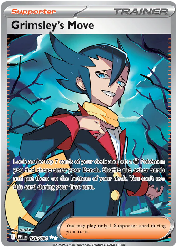 Grimsley's Move 120/094 Ultra Rare Pokemon Card (Mega Evolution Phantasmal Flames)