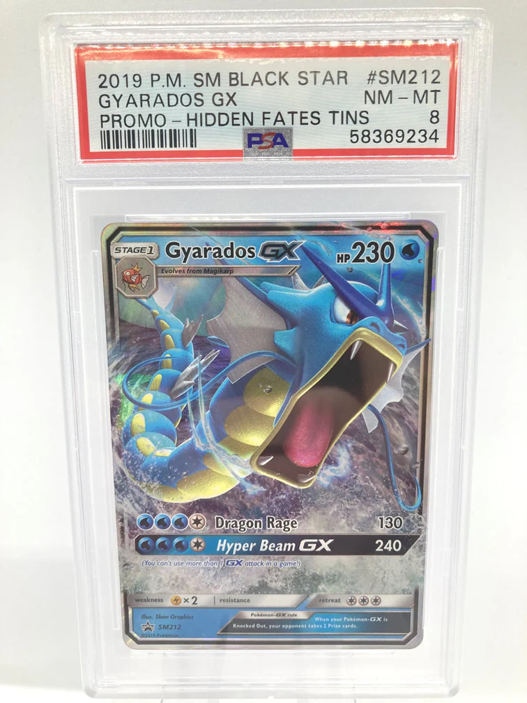 Gyarados GX SM212 PSA 8 Near Mint Graded Pokemon Card