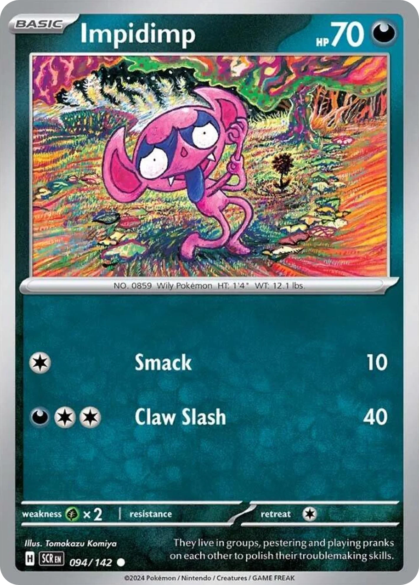 Impidimp 094/142 Common Pokemon Card (SV Stellar Crown)