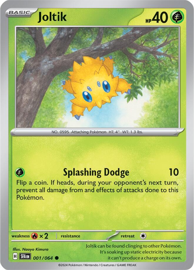 Joltik 001/064 Common Reverse Holo Pokemon Card (SV Shrouded Fable)