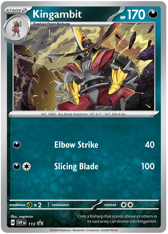 Kingambit SVP113 Pokemon Promo Card (SV Promo Series)