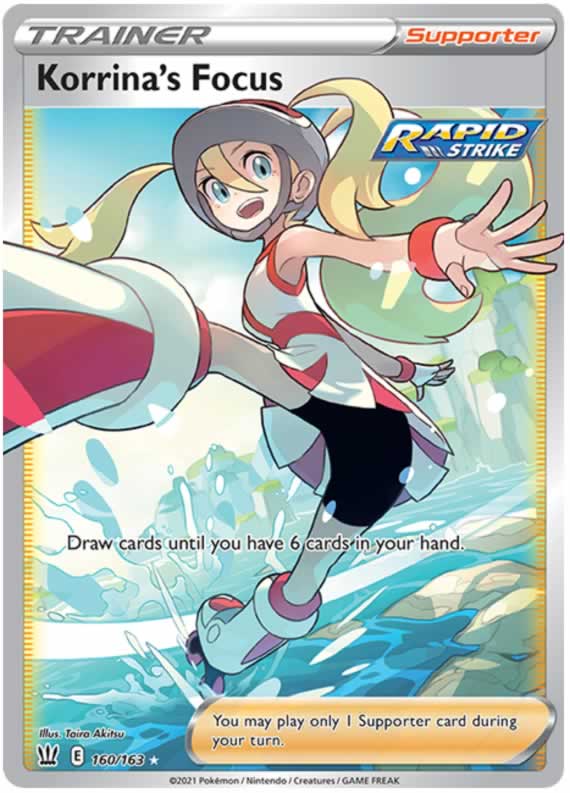 Korrina's Focus 160/163 Ultra Rare Pokemon Card (Battle Styles)