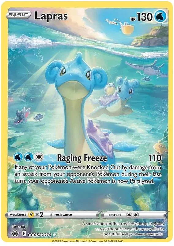 Lapras GG05/GG70 GGH Pokemon Card (SWSH Crown Zenith GG)