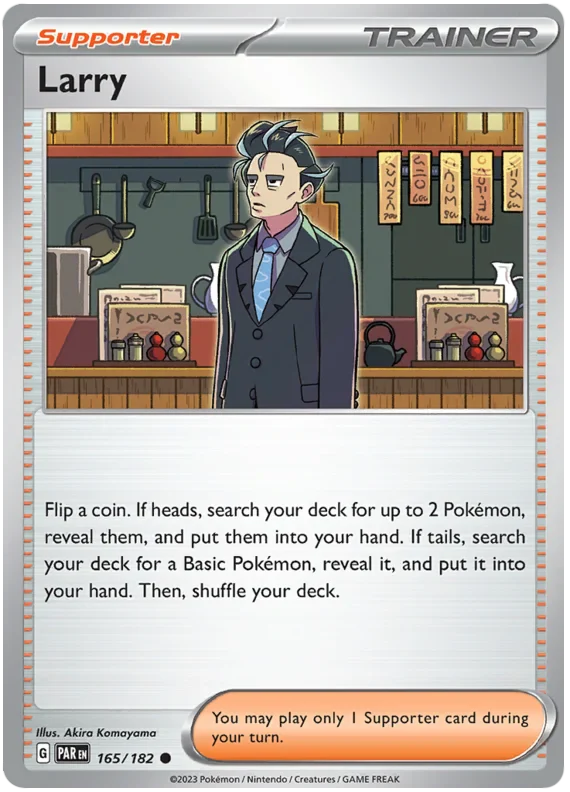 Larry 165/182 Common Pokemon Card (SV04 Paradox Rift)