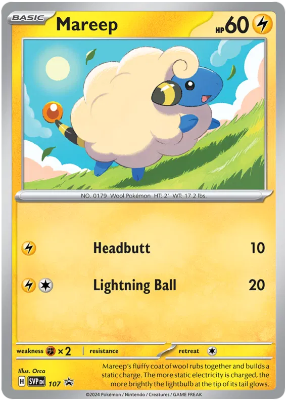 Mareep SVP107 Pokemon Promo Card (SV Promo Series)
