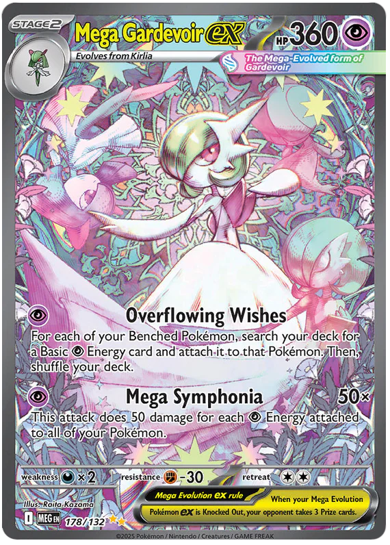 Mega Gardevoir ex 178/132 Special Illustration Rare Pokemon Card (Mega Evolution Base Set ME01)
