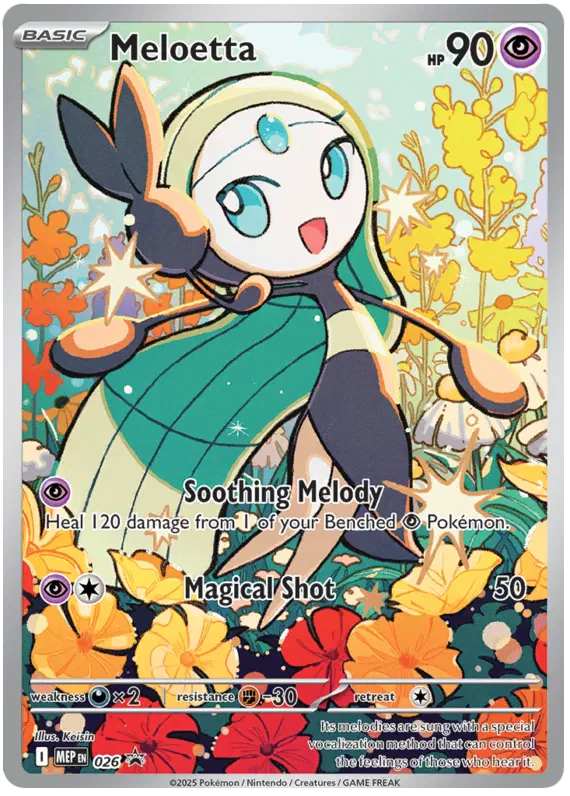 Meloetta MEP026 Pokemon Promo Card (Mega Evolution Black Star Promos)