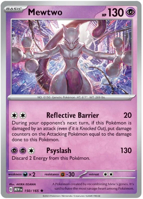 Mewtwo 150/165 Rare Pokemon Card (Pokemon SV 151)