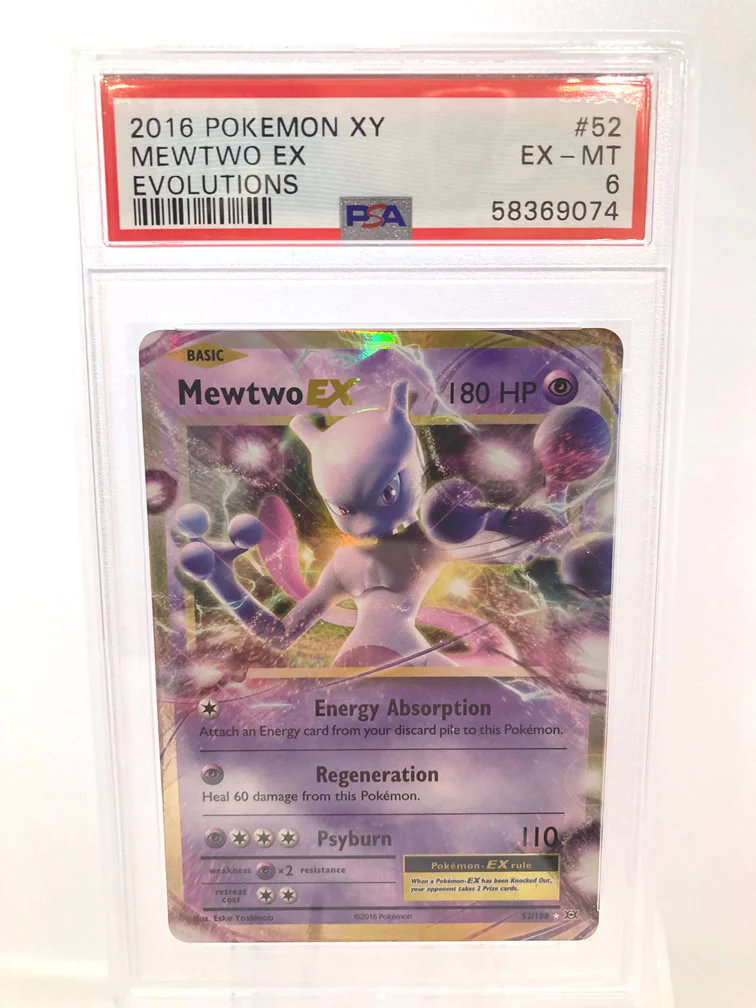 Mewtwo EX 52/108 PSA 6 Graded Pokemon Card