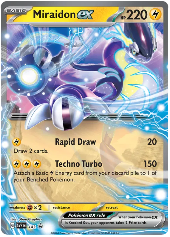 Miraidon ex SVP143 Pokemon Promo Card (SV Promo Series)