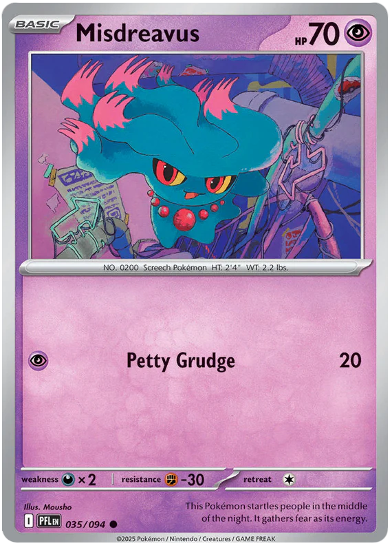 Misdreavus 035/094 Common Pokemon Card (Mega Evolution Phantasmal Flames)