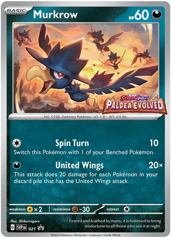 Murkrow SVP021 Pokemon Promo Card (SV Promo Series)