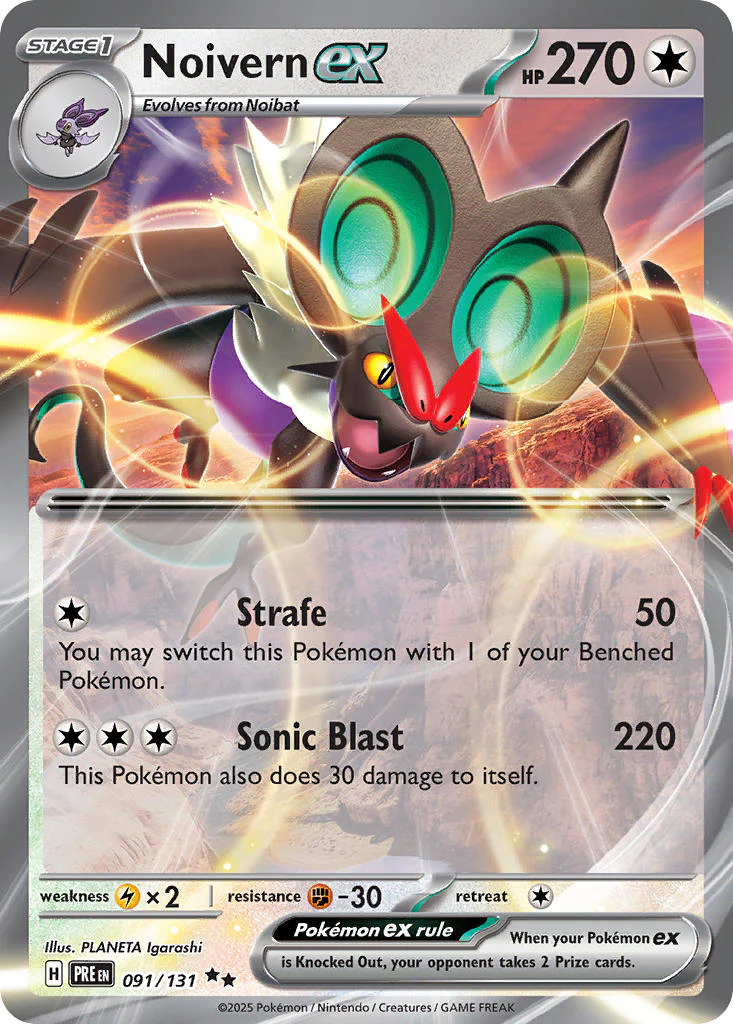 Noivern ex 091/131 Double Rare Pokemon Card (Scarlet & Violet Prismatic Evolutions)