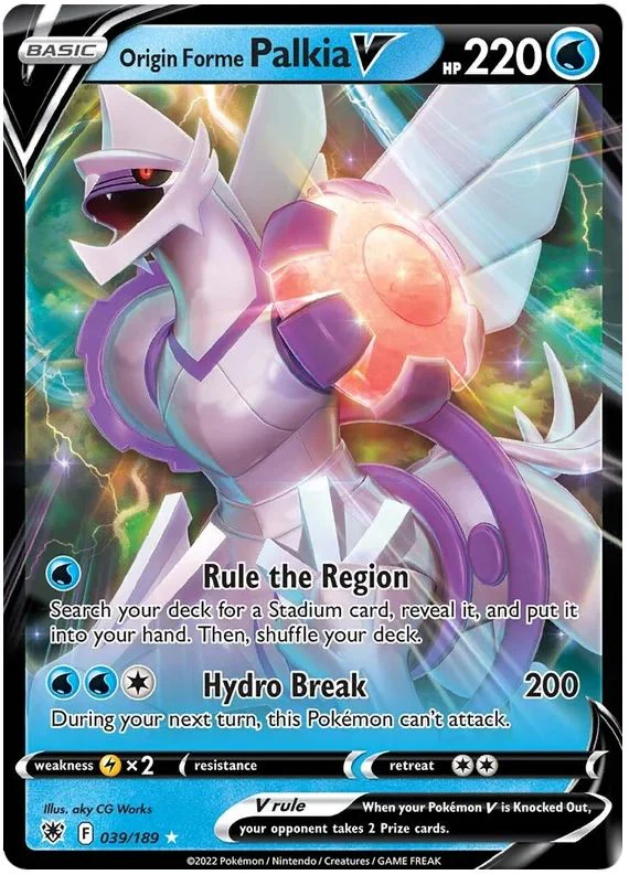 Origin Forme Palkia V 039/189 Ultra Rare Pokemon Card (SWSH Astral Radiance)