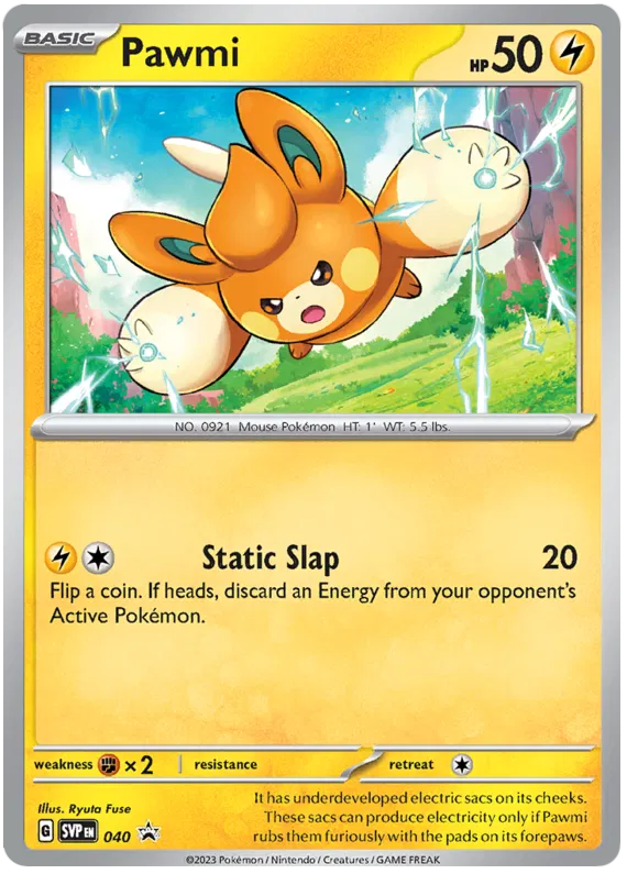 Pawmi SVP040 Pokemon Promo Card (SV Promo Series)
