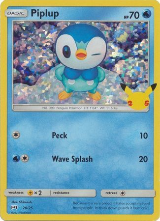 Piplup 20/25 Holo Pokemon Card (McDonalds Collection 2021)