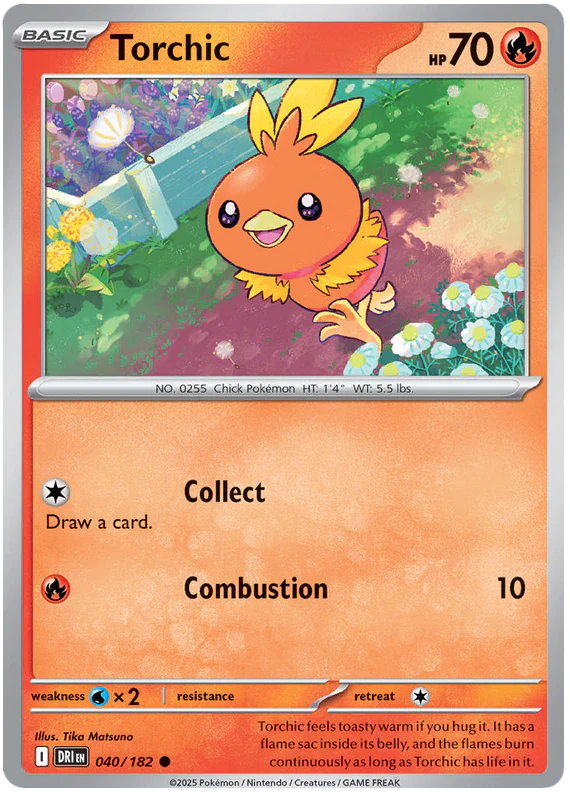 Torchic 040/182 Common Pokemon Card (Scarlet & Violet Destined Rivals)