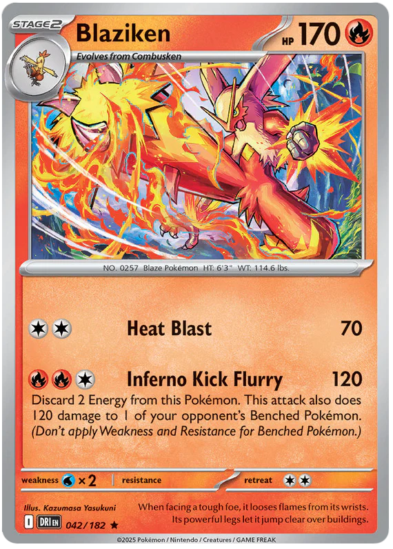 Blaziken 042/182 Rare Pokemon Card (Scarlet & Violet Destined Rivals)