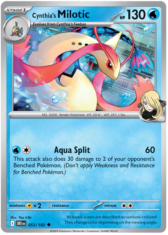Cynthia's Milotic 053/182 Uncommon Pokemon Card (Scarlet & Violet Destined Rivals)